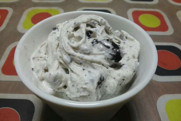 オレオとバニラアイスでクッキー クリーム レシピ 作り方 By Mihotti33 クックパッド 簡単おいしいみんなのレシピが358万品