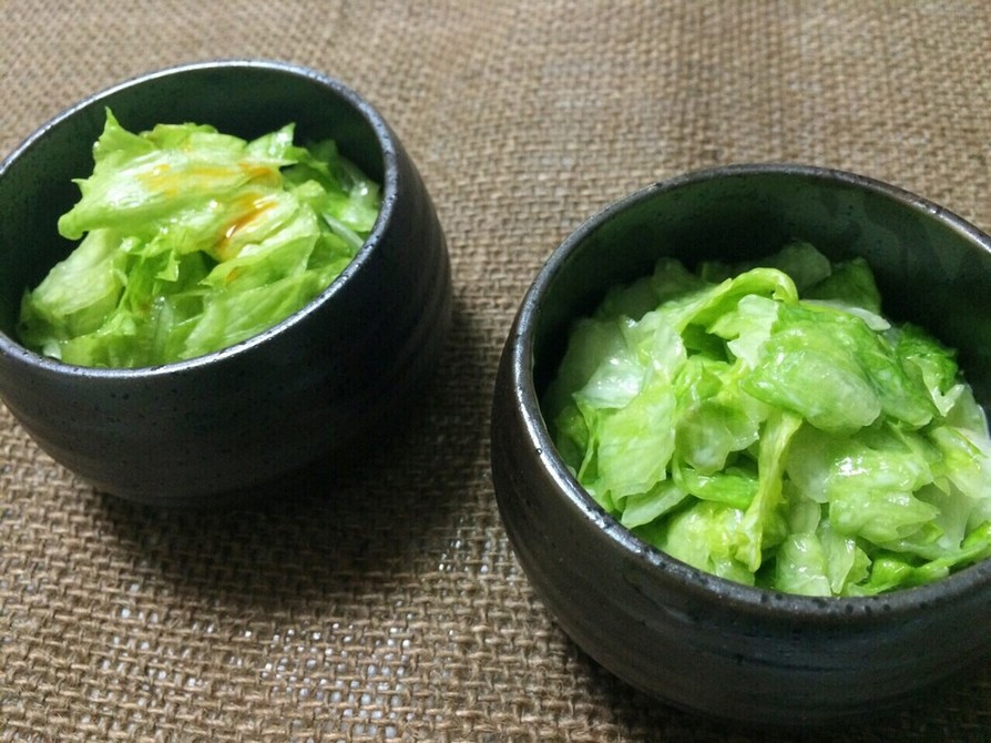 簡単‼︎レタス1玉で2種類のサラダ☆の画像