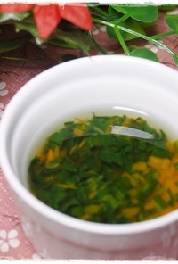 離乳食中期　にんじんかぼちゃ小松菜スープ