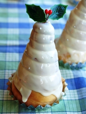 パンでクリスマスツリー