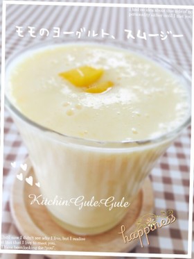 モモ缶で♡ヨーグルトスムージー