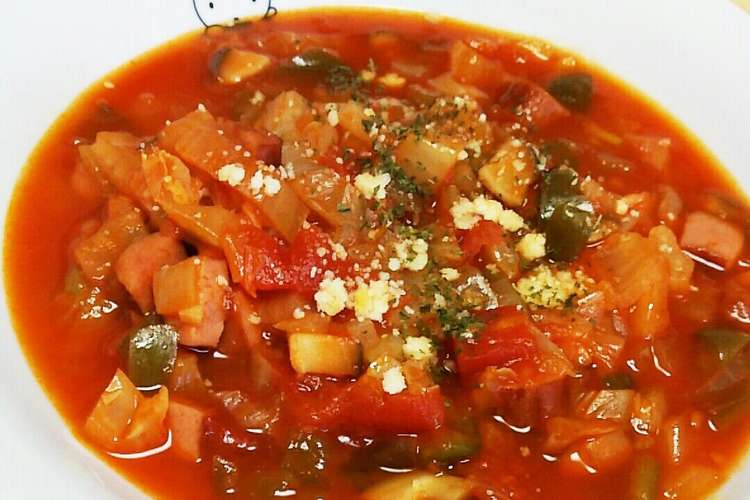 簡単 白菜のミネストローネ レシピ 作り方 By 白うさぎ クックパッド 簡単おいしいみんなのレシピが353万品