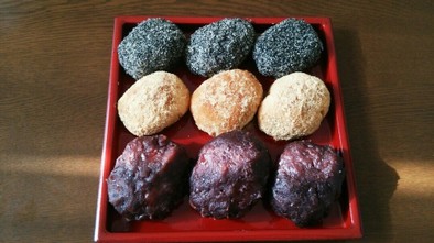 和菓子の定番★三色のおはぎ（ぼたもち）の写真