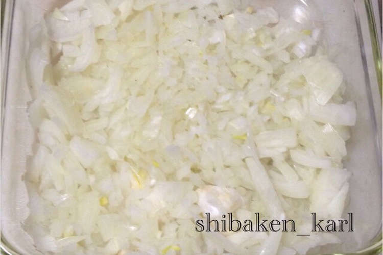 ハンバーグ等肉だね玉ねぎ千切りレンジ加熱 レシピ 作り方 By 柴犬カール クックパッド