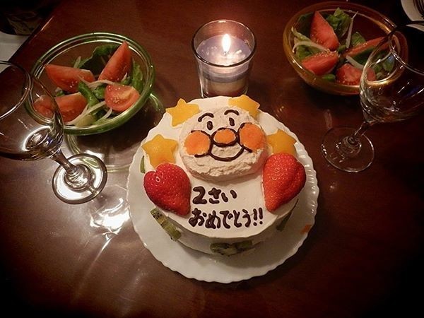 お誕生日に！簡単アンパンマンケーキ☆の画像