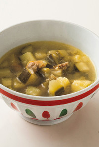 ズッキーニとアサリのスープ