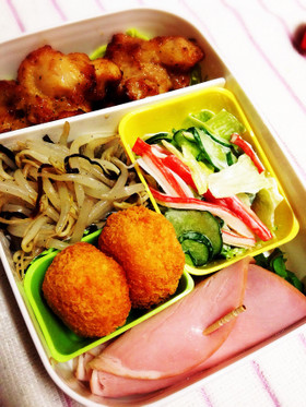 ハムかいわれマヨ お弁当 隙間おかず