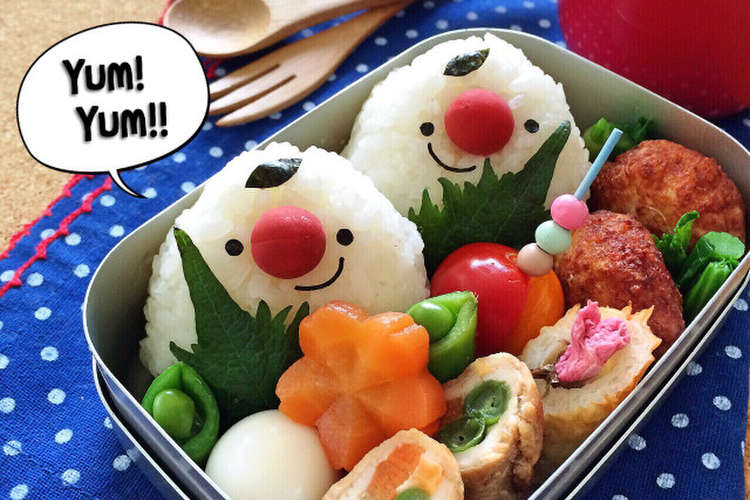 キャラ弁 簡単 おにぎりくん弁当 レシピ 作り方 By Maa12 クックパッド 簡単おいしいみんなのレシピが365万品