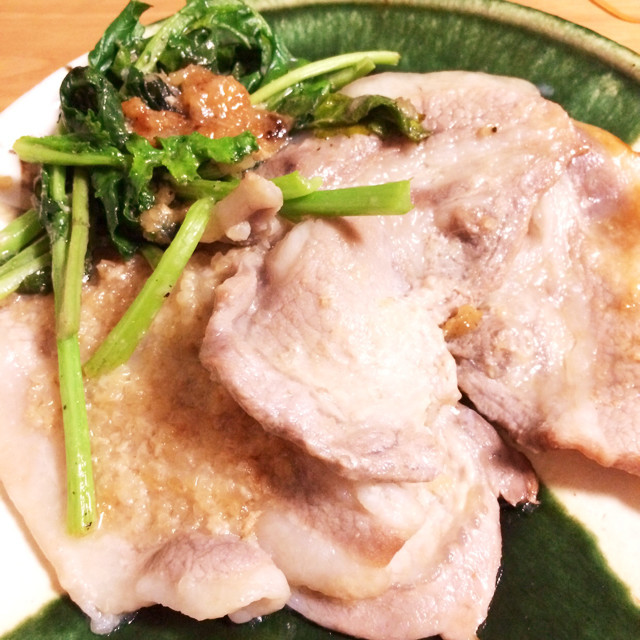 酢麹漬け豚の小松菜添えの画像