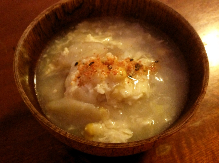 中華風味噌バタースープの画像