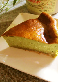 簡単♪抹茶☆豆乳のヘルシーチーズケーキ