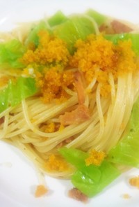 からすみとキャベツのパスタ