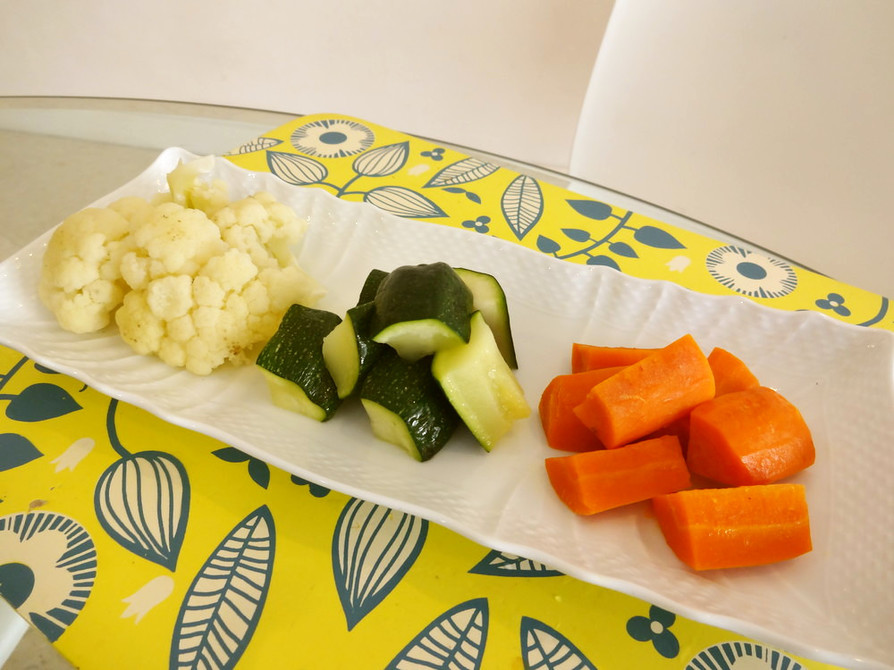 簡単＆ヘルシー☆ココナッツオイルで温野菜の画像