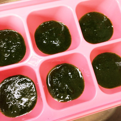 離乳食初期▷小松菜のペースト！の写真