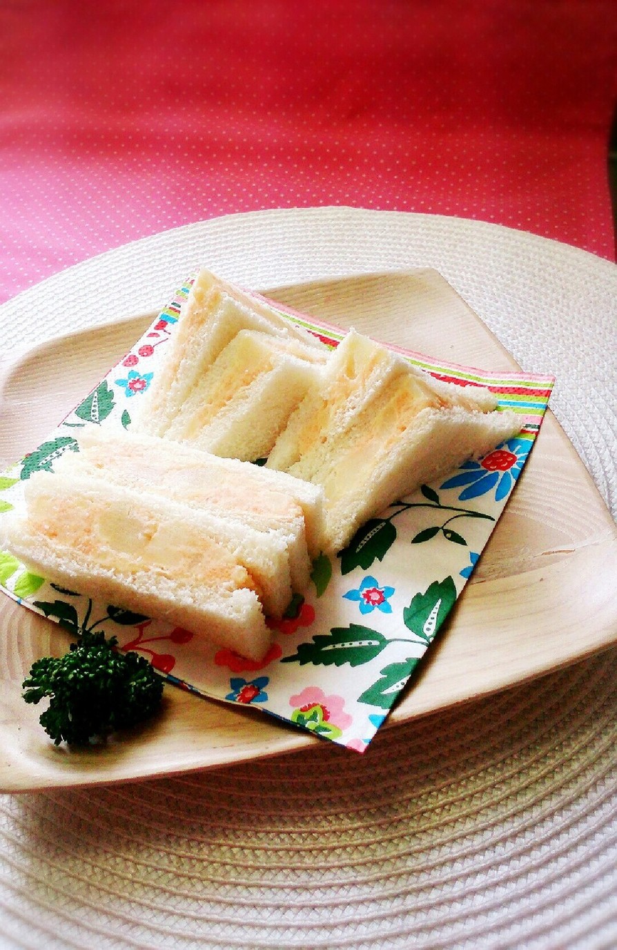 【ママレシピ】お弁当明太ポテサンドイッチの画像