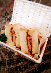 【男前レシピ】ソースカツ丼風サンドイッチ
