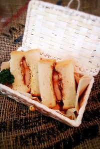 【男前レシピ】ソースカツ丼風サンドイッチ