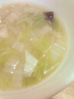 レンジで！白菜のとろりんチキン味噌スープの画像