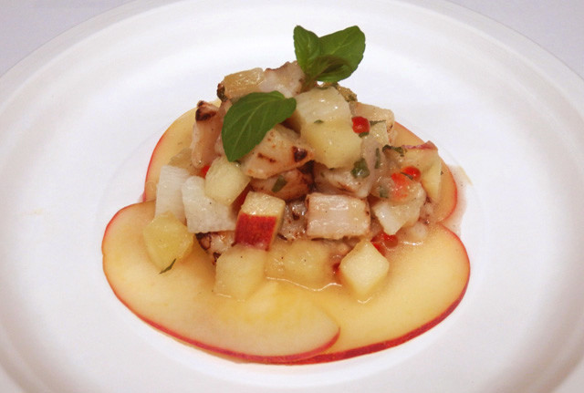 りんごとホタテと長芋の カルパッチョの画像