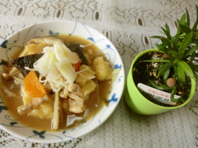 豆乳入りすいとん!!体に優しい