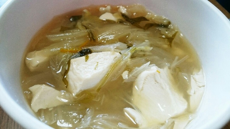 簡単☆湯豆腐風汁物の画像