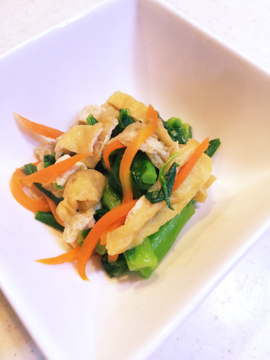 小松菜と油揚げの煮浸しver簡単の写真