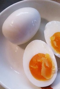 超簡単★塩味の味付け卵 半熟玉子