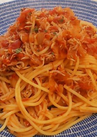 しらすたっぷり☆トマトスパゲッティ