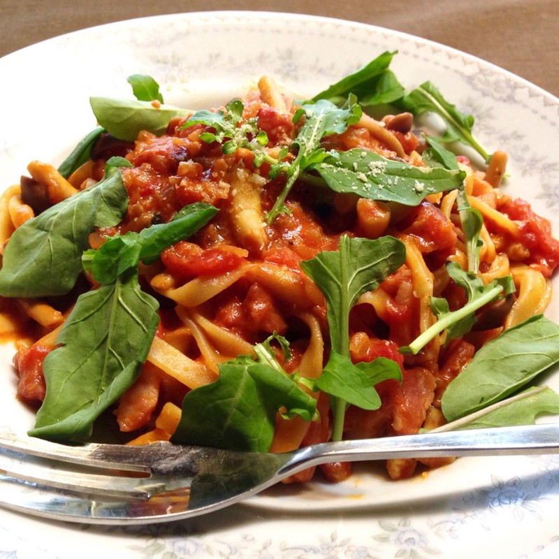 フェットチーネ アラビアータソース添え レシピ