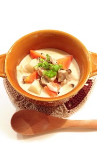 野菜たっぷり♫豆乳スープ
