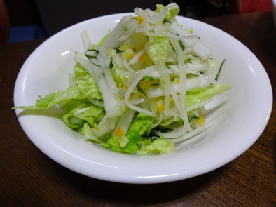 白菜と大根の塩レモン和えの写真