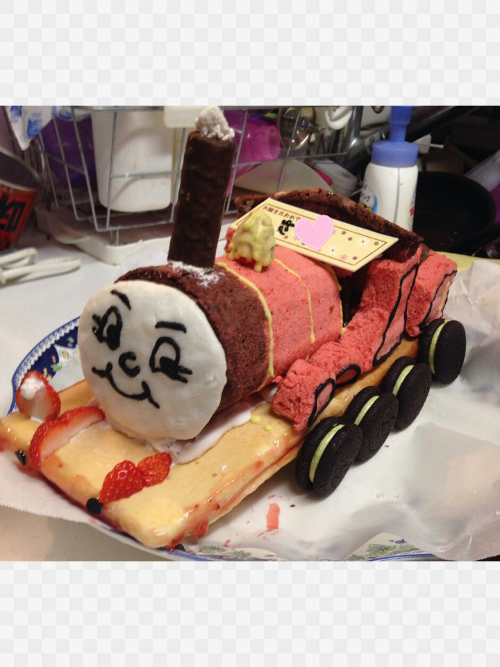 機関車トーマス★ジェームスの立体ケーキの画像