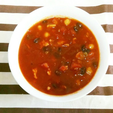 簡単★豆を使ったヘルシーなトマトカレーの写真
