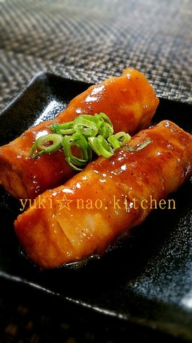 ☆厚揚げと豚バラの旨ダレ焼き☆