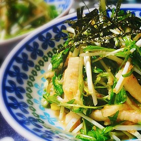 水菜と山芋で♪食感が美味しいサラダ☆