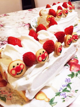 アンパンマン♡簡単ロールケーキ