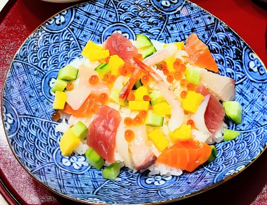 ひな祭りにも☆海鮮ちらし寿司の画像