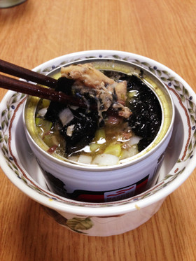 鯖缶で家系ラーメン風☆ズボラおつまみ