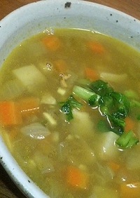 レンズ豆と蓮根のスープカレー