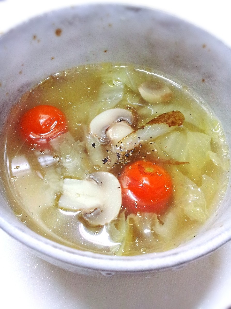 簡単おいしい！白菜とごぼう スープの画像