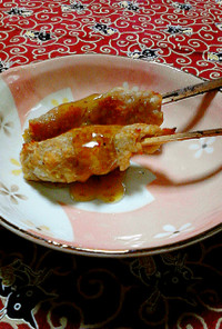自家製ｼｬｷｼｬｷつくね♪麺つゆ甘辛タレ