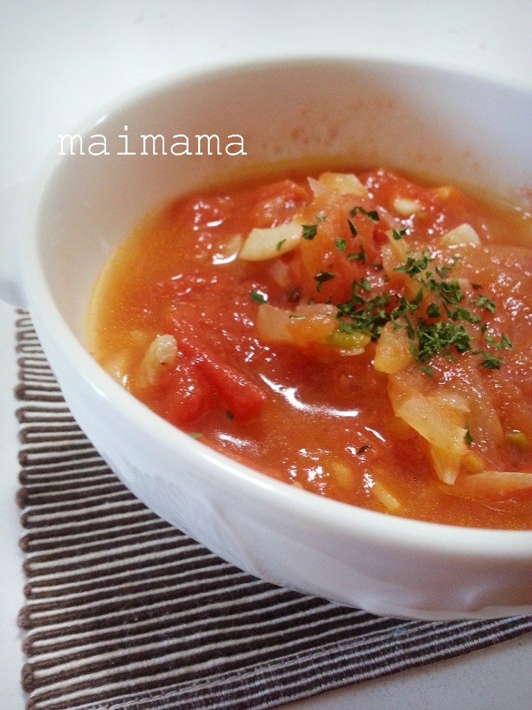 水なし♪丸ごとトマトで簡単スープの画像