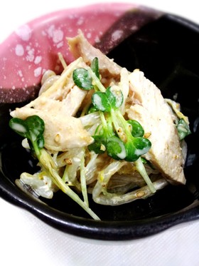 節約!もやしと鶏むね肉のマヨネーズ和え