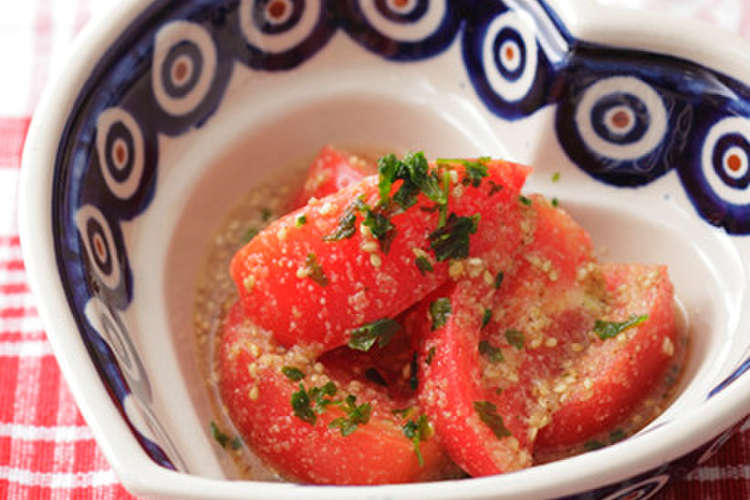 さっぱり べんりで酢deトマトのごま浸し レシピ 作り方 By トキワ クックパッド 簡単おいしいみんなのレシピが359万品