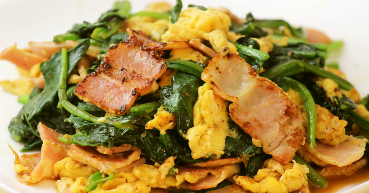 簡単料理 ベーコンとほうれん草の卵炒め レシピ 作り方 By かなこ クックパッド 簡単おいしいみんなのレシピが356万品