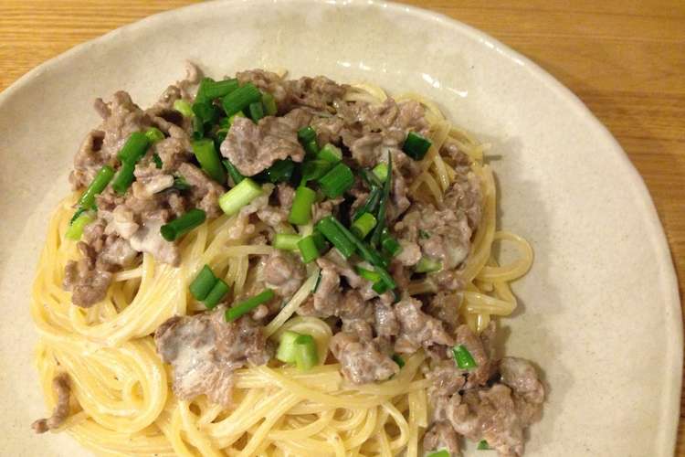 こってり牛肉みそクリームパスタ レシピ 作り方 By あいちゃん飯 クックパッド