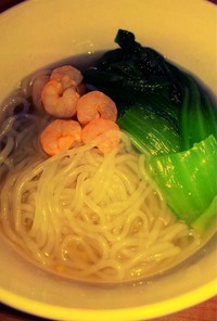 しらたきと青梗菜の味噌スープ(生姜風味)
