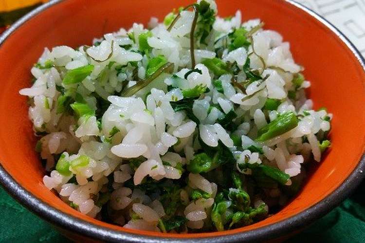菜の花ご飯 レシピ 作り方 By ポチ君のおかん クックパッド 簡単おいしいみんなのレシピが374万品