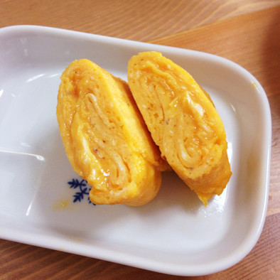 【お弁当】玉子1個で作るお弁当の玉子焼きの写真