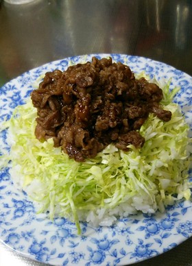 簡単☆牛肉キャベツ焼肉サラダピラフ